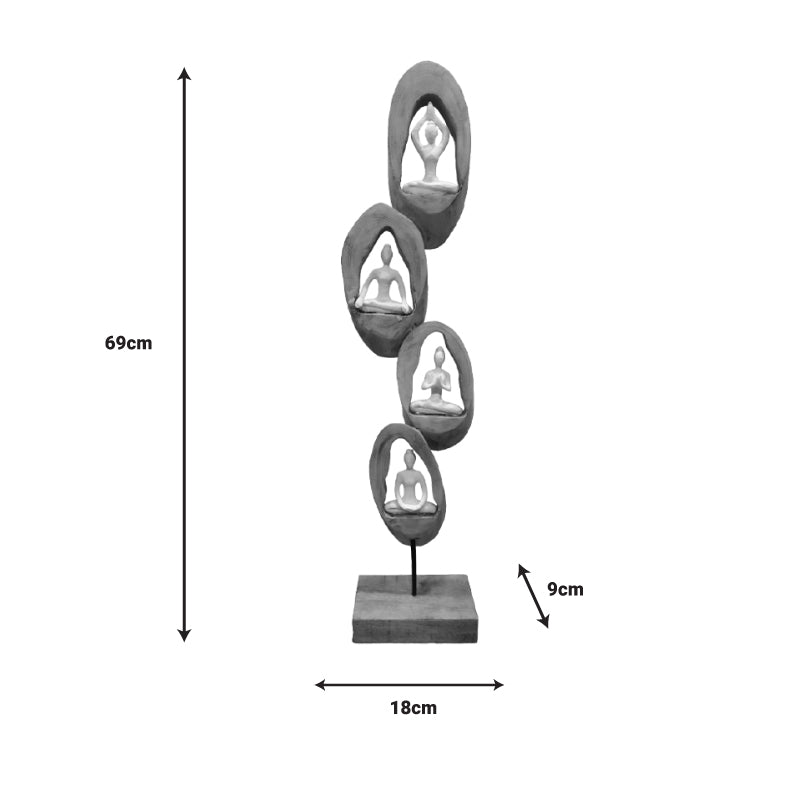 Декорация за маса Yove  естествено мангово дърво-ютия 18x9x69см