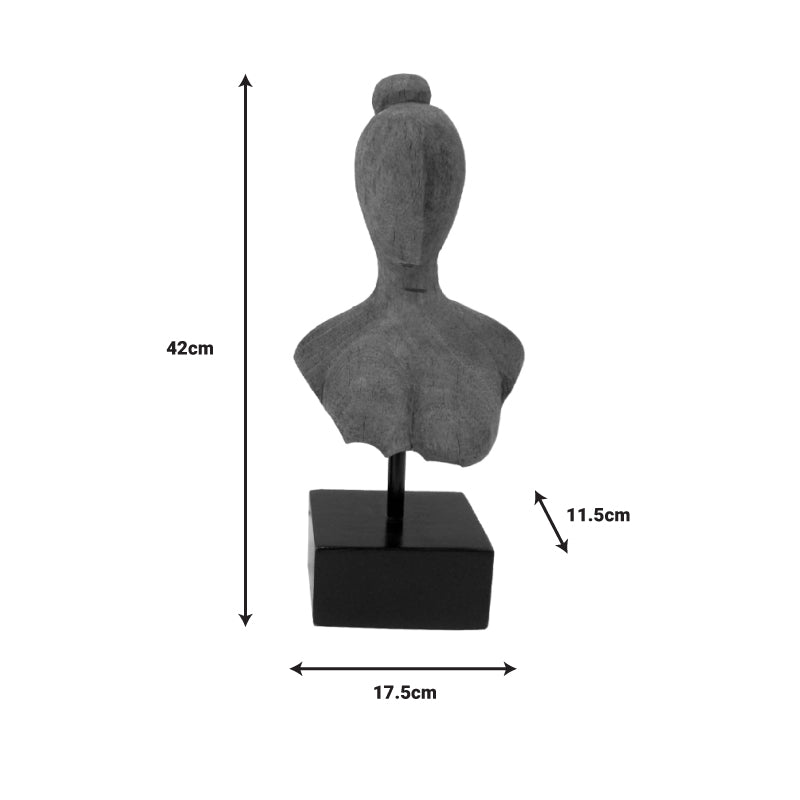 Декорация за маса Lafia  естествено мангово дърво-желязо 17.5x11.5x42cm