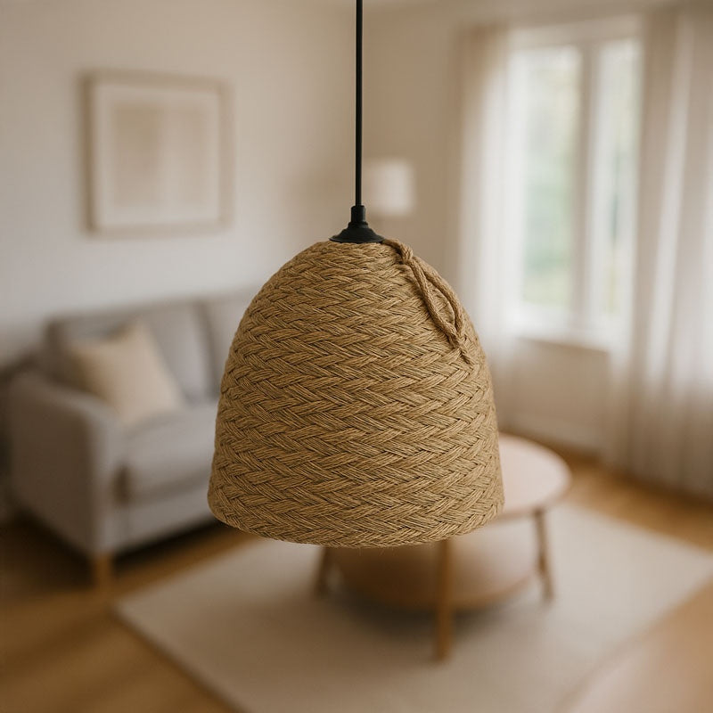 Lamper  естествен плетен плафон D30x82см