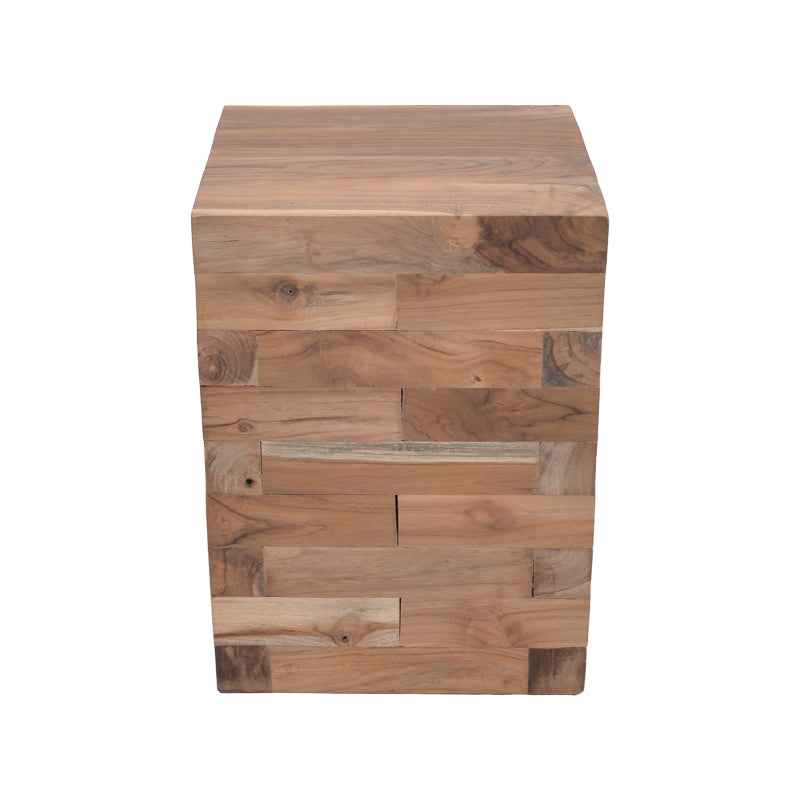 Помощна маса Werzy  естествено тиково дърво масив 35x35x49см