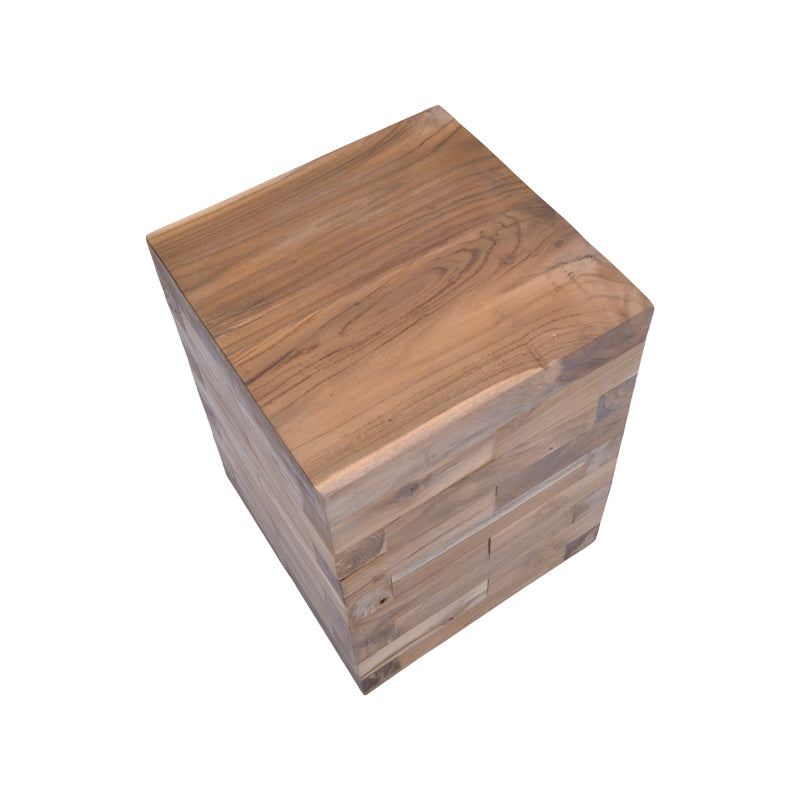 Помощна маса Werzy  естествено тиково дърво масив 35x35x49см