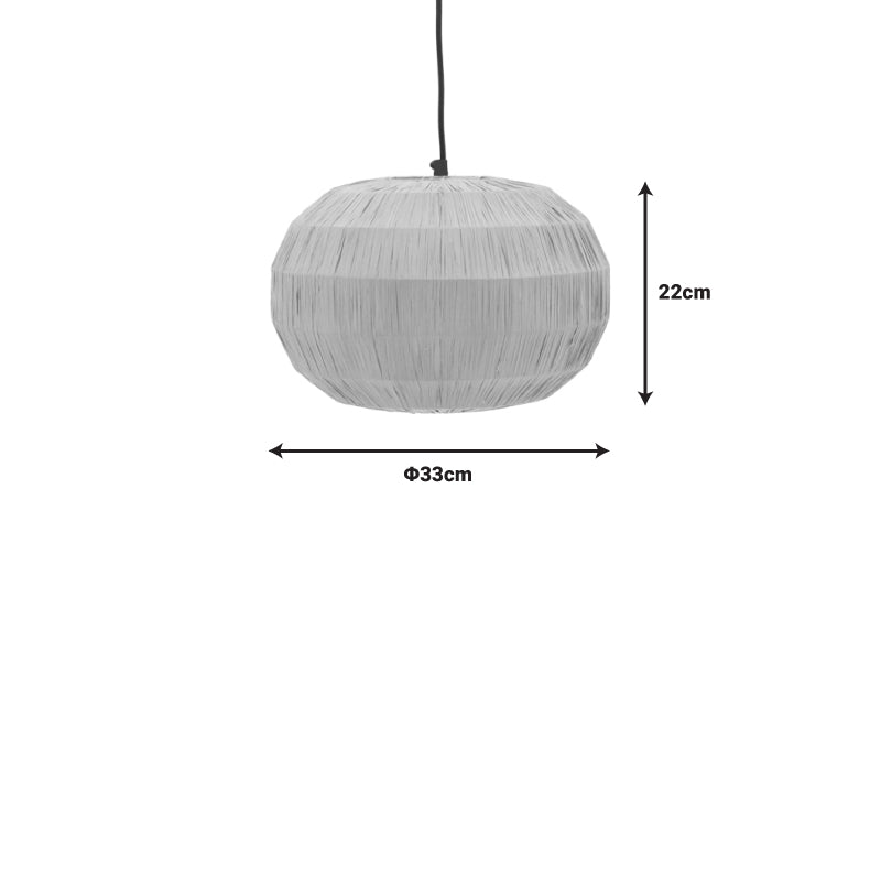Плафон Ozelia  кафява преса хартия-ютия d33x122см