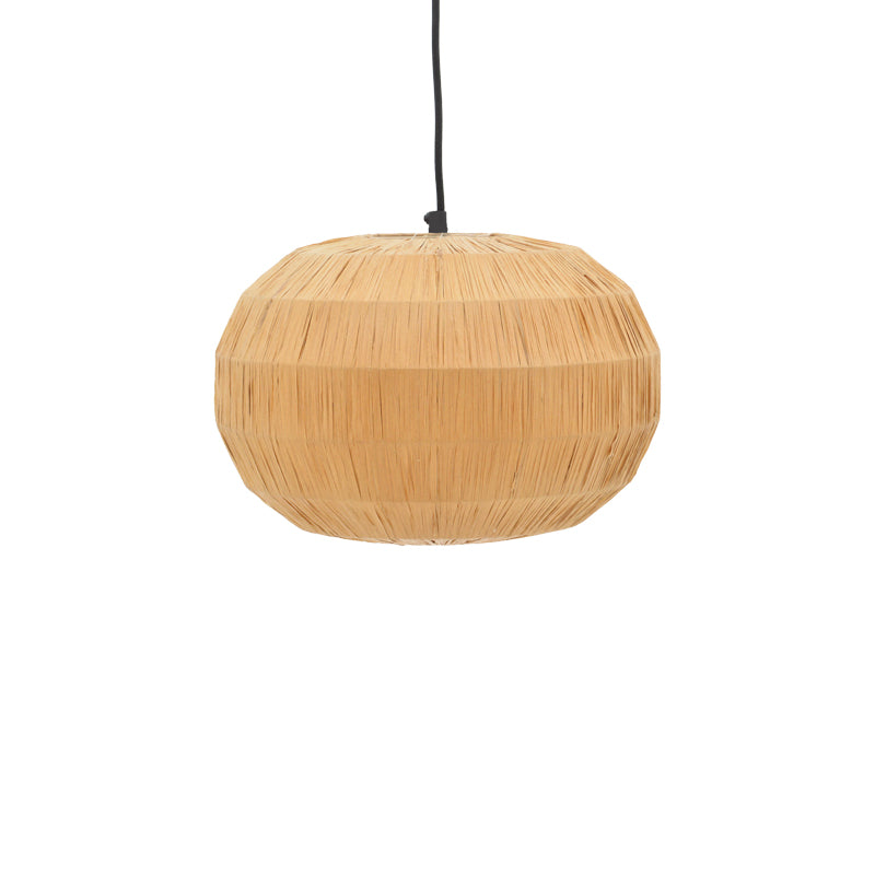 Плафон Ozelia  кафява преса хартия-ютия d33x122см