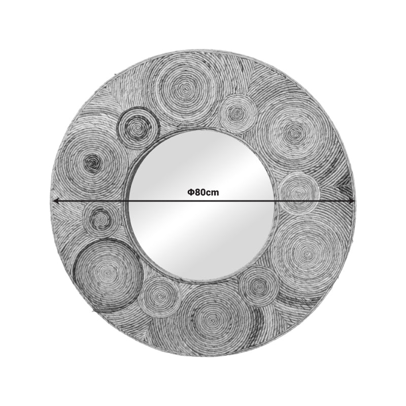 Klare  огледало бананово дърво в естествен нюанс D80x5cm