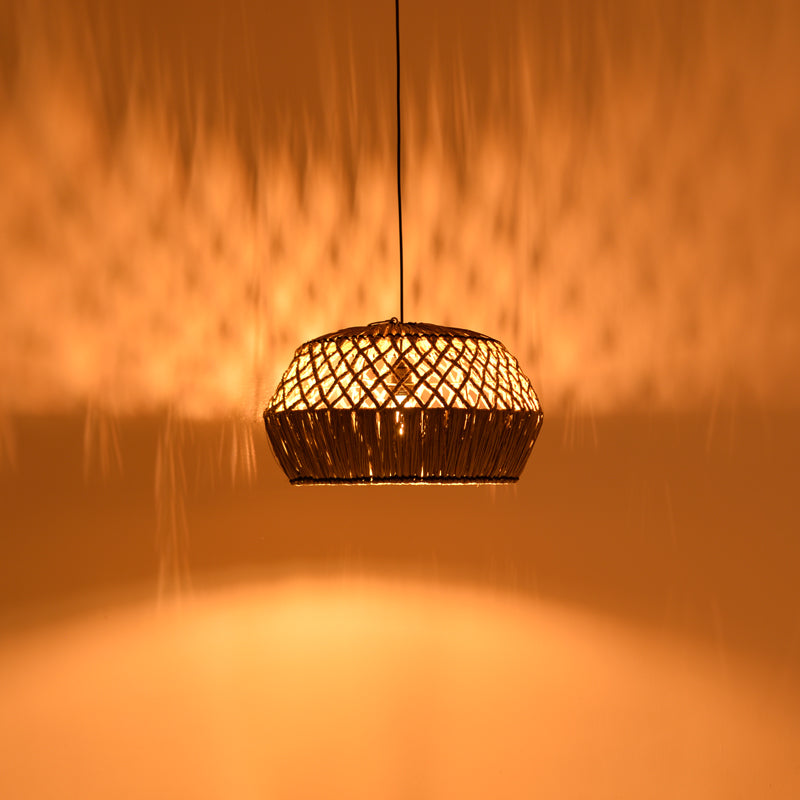 Fose  mendong таванна лампа в естествен абажур D50x27см