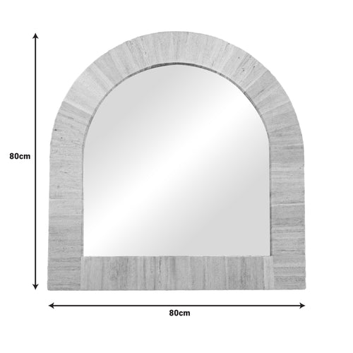 Koin I  огледало бананово дърво в естествен нюанс 80x80x8см