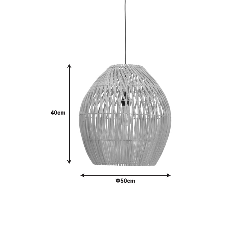 Плафон Irden  ратан в естествен абажур d50x40см