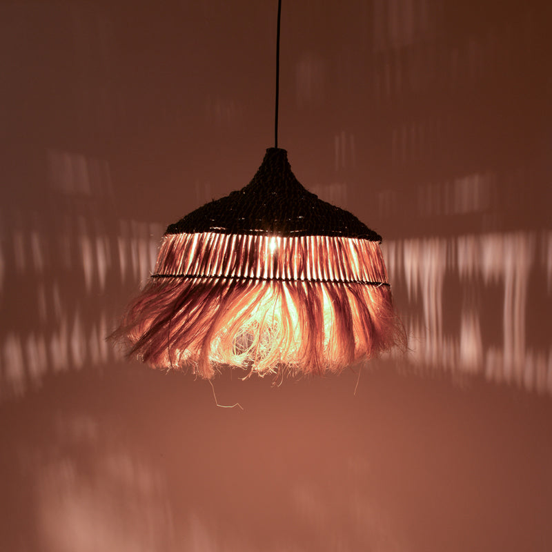 Плафон Arupade  дърво абака в естествено-черен цвят D50x50см