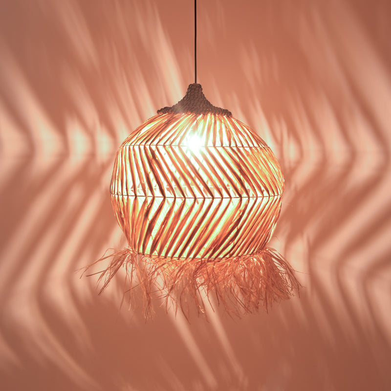 Плафон от сезал Koronse  в естествен цвят D55x68см