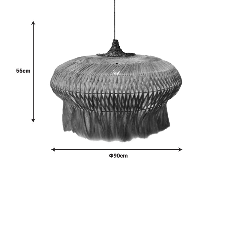 Плафон Pozarne  дърво абака в естествен цвят D90x55см