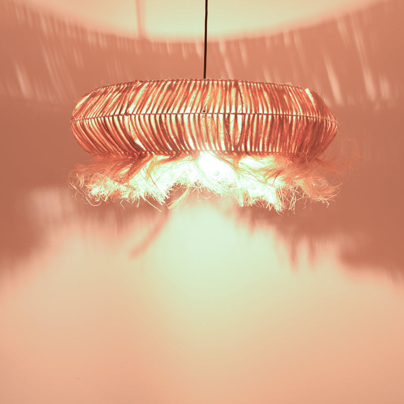 Плафон Coanze  дърво абака в естествен цвят D65x35см