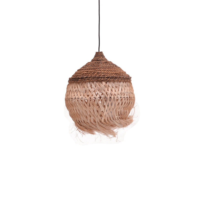 Плафон Fiorine  абака в естествен цвят d35x45см