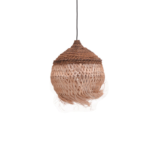 Плафон Fiorine  абака в естествен цвят d35x45см