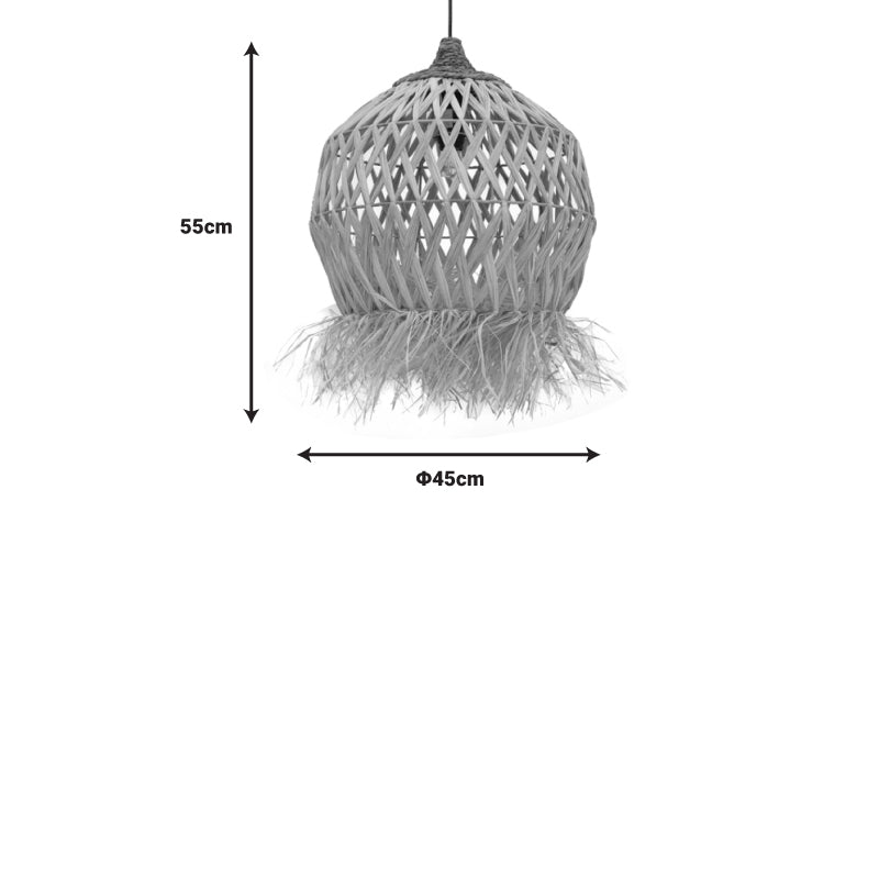 Плафон от сезал Marjione  в естествен цвят D45x55см