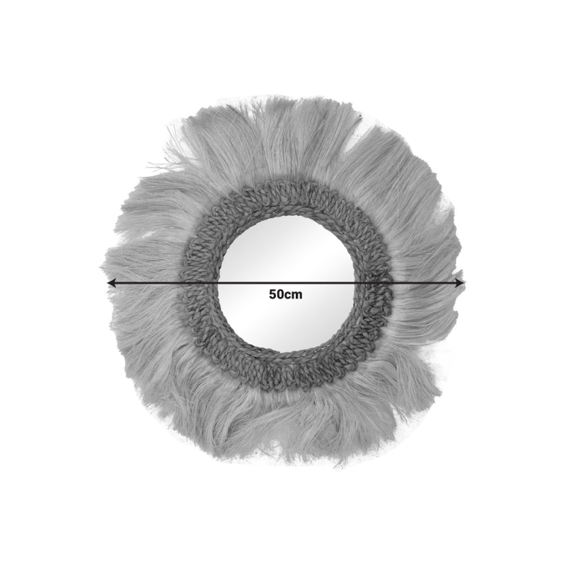 Fraklone  абака огледало в естествен цвят D50x4см