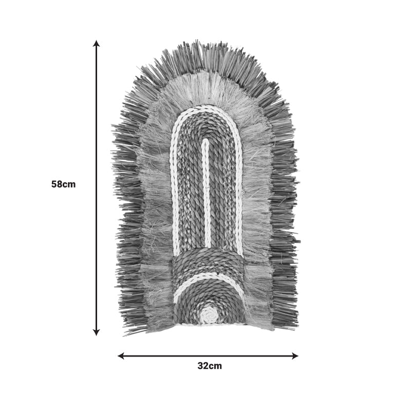 Earsy  декорация за стена от морска трева в естествен цвят 58x32x8см