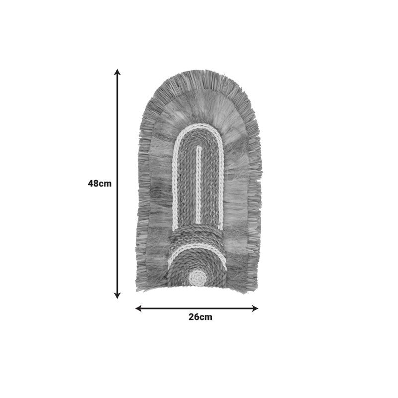 Декорация за стена Earsy I  морска трева в естествен цвят 48x26x8см