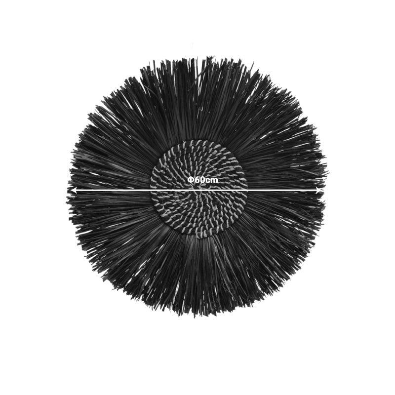 Декорация за стена Valene  морска трева в тъмно кафяв цвят D60x8см