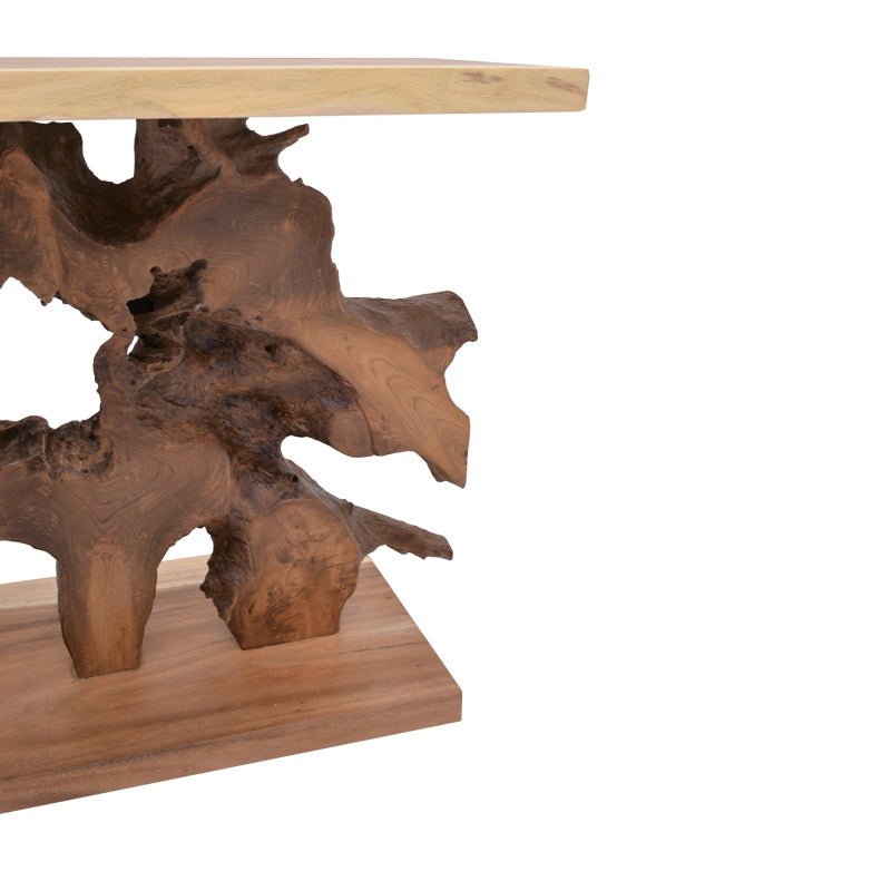 Конзолна маса nasiol  тиково дърво в естествен цвят 120x40x75см