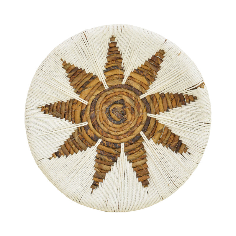 Стенна декорация circy  плетен комплект от 3 части в бяло-бежов цвят