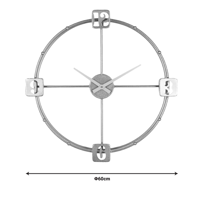 Стенен часовник Hunga  метал в цвят злато 60х7.5х60см