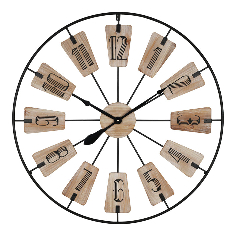 Стенен часовник Fepo  метал в черен нюанс 80x3x80см