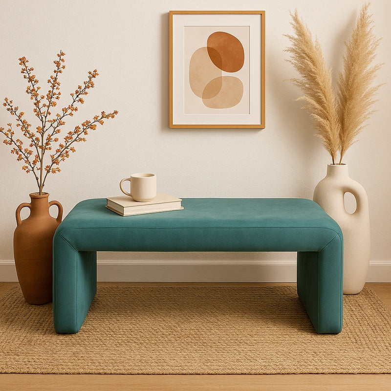 Табуретка Gagga  кадифе в зелен нюанс 110x40x45см