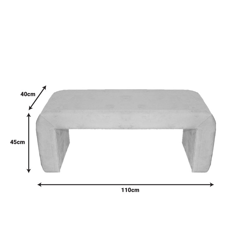 Табуретка GAGGA  кадифе в зелен нюанс 110x40x45см