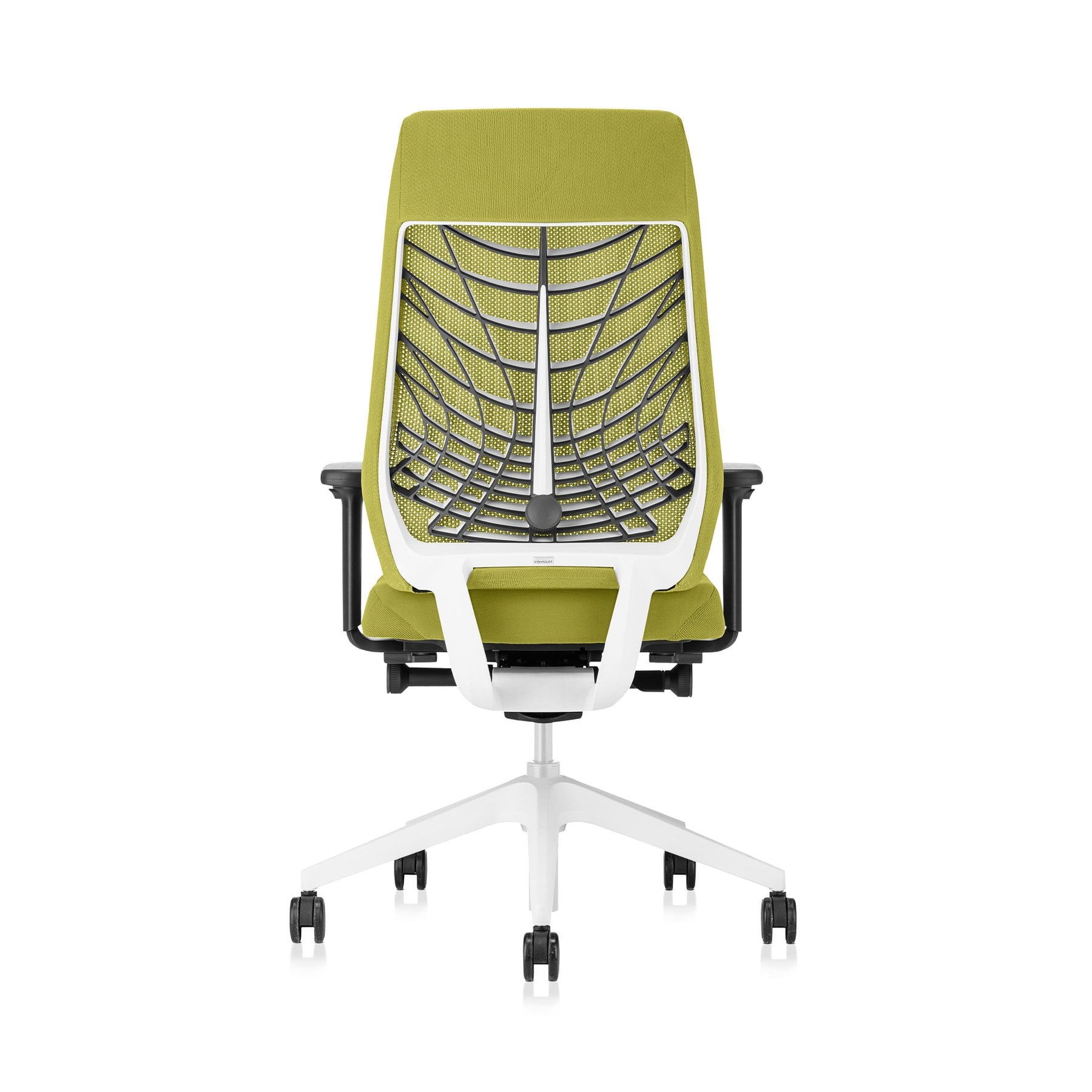 Eргономичен стол Interstuhl Joyce JC267, дамаска и меш, Synchronous механизъм, до 120 kg, светлосив/зелен