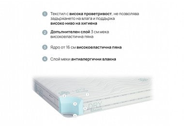 DuoSense е твърд, двулицев матрак