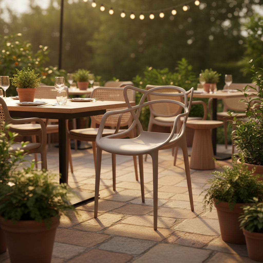 Трапезен стол Виена 15 цвята-полипропилен лате