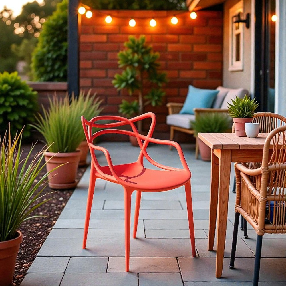 Градински Стол Виена Керемида - Полипропилен с Подлакътници