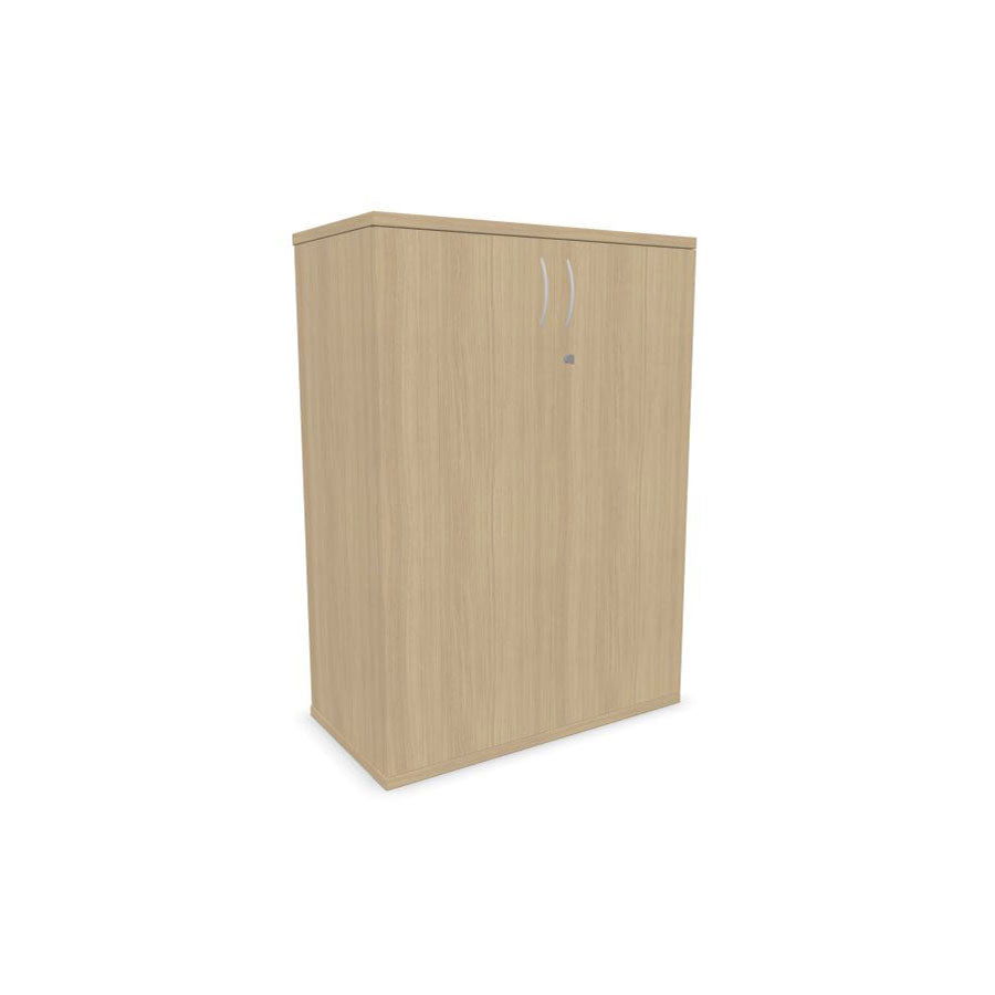 Шкаф Narbutas Uni, 800 х 425 х 1120 mm, ПДЧ 18 mm, меламин избелен дъб, извити метални дръжки