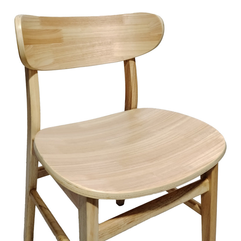 Стол lumnia каучуково дърво в естествен нюанс 46x50x76см