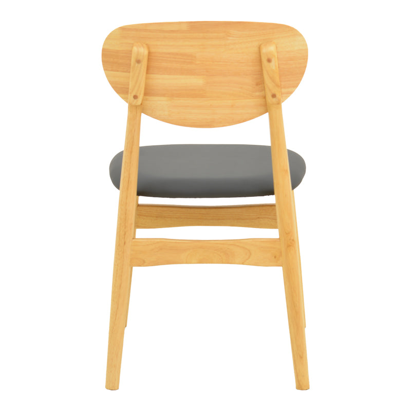 Стол Cardith d, каучуково дърво- в естествен нюанс-pu черно 48x51x78см