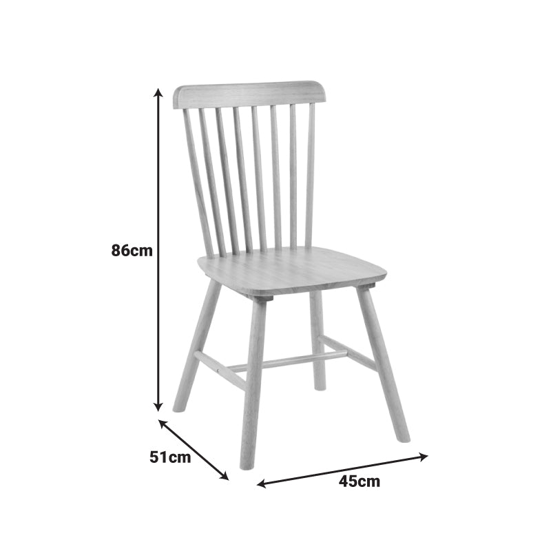 Стол bristol от каучуково дърво в естествен нюанс 45x51x86см