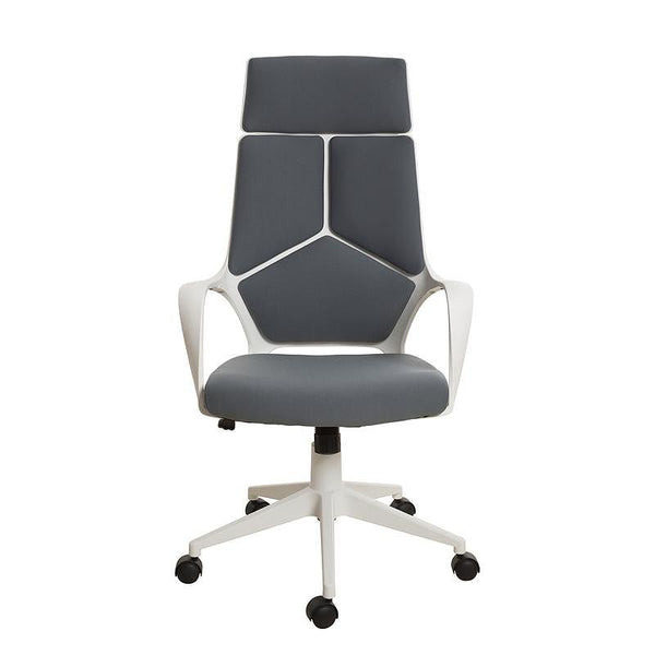 Директорски стол Force White, текстил, Tilt механизъм, до 120 kg, сив