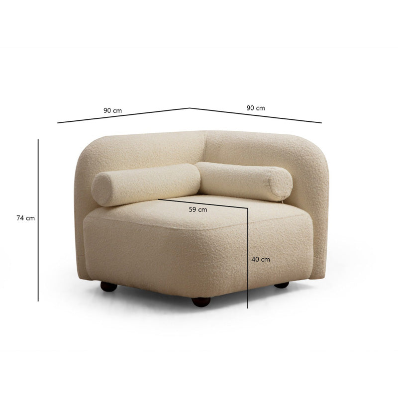 Фотьойл Tranquil дамаска букле крем 90x90x74см