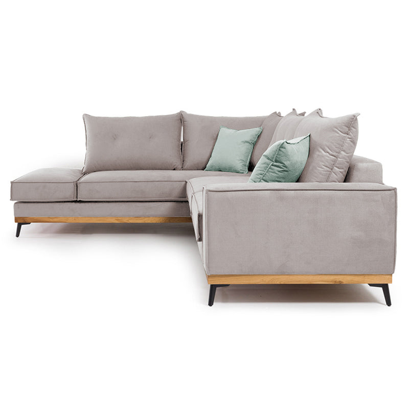 Ъглов диван Luxury  десен ъгъл дамаска -ciel 290x235x95см