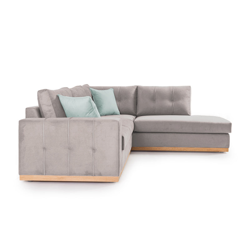 Ъглов диван Boston ляв ъгъл дамаска -ciel 280x225x90см