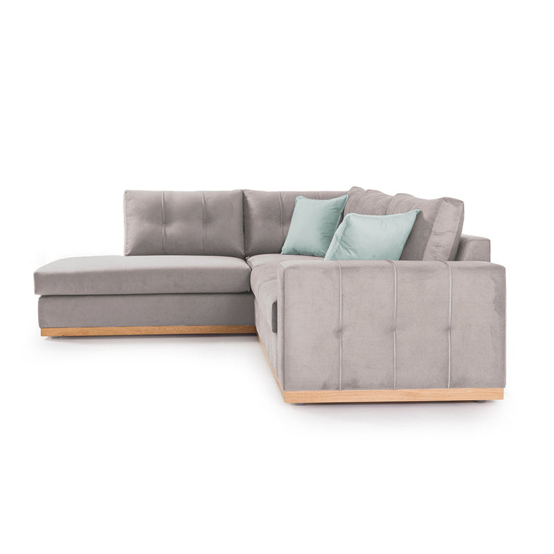 Ъглов диван  Boston  десен ъгъл с дамаска  280x225x90см