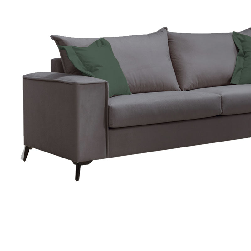 3 местен диван VERONA антрацит - възглавници кипарис 225x93x100см
