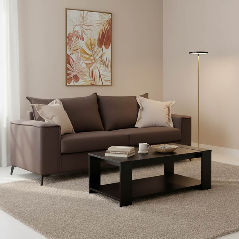 VERONA 3-местен диван тъмносив плат с бежови възглавници 225x93x100см