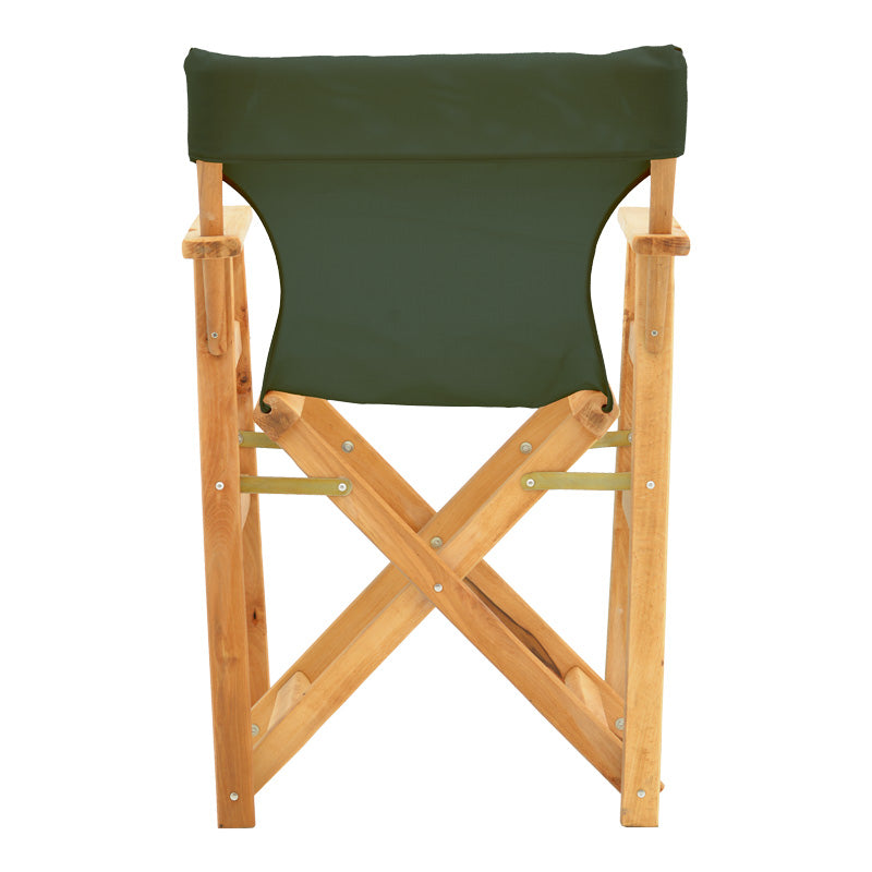 Режисьорски стол Kompa d, букова дървесина масив, натурален - Nexus тъмнозелена дамаска