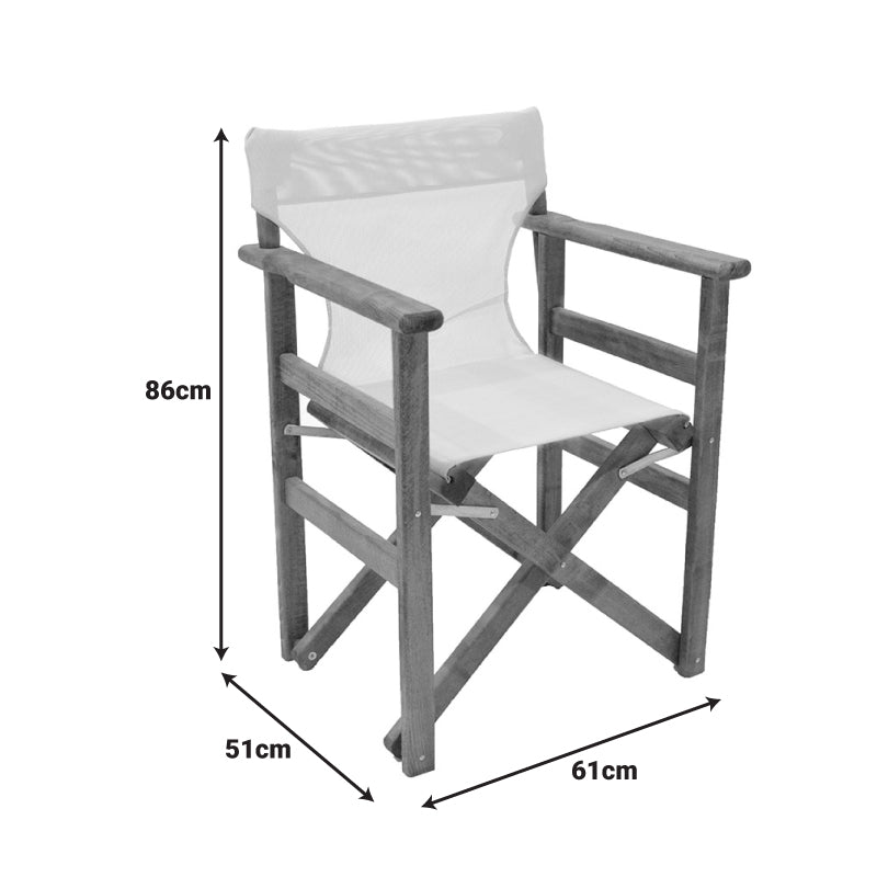 Режисьорско кресло retto масив бук в покритие орех – дамаска екрю