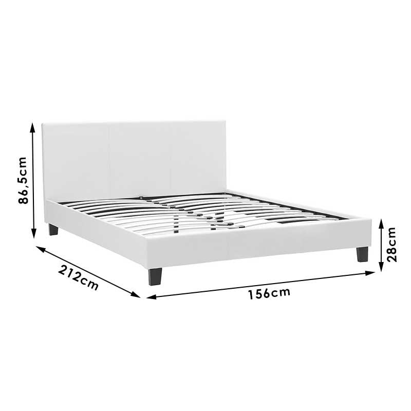 Двойно легло Nevil в тъмно сив плат 150x200см