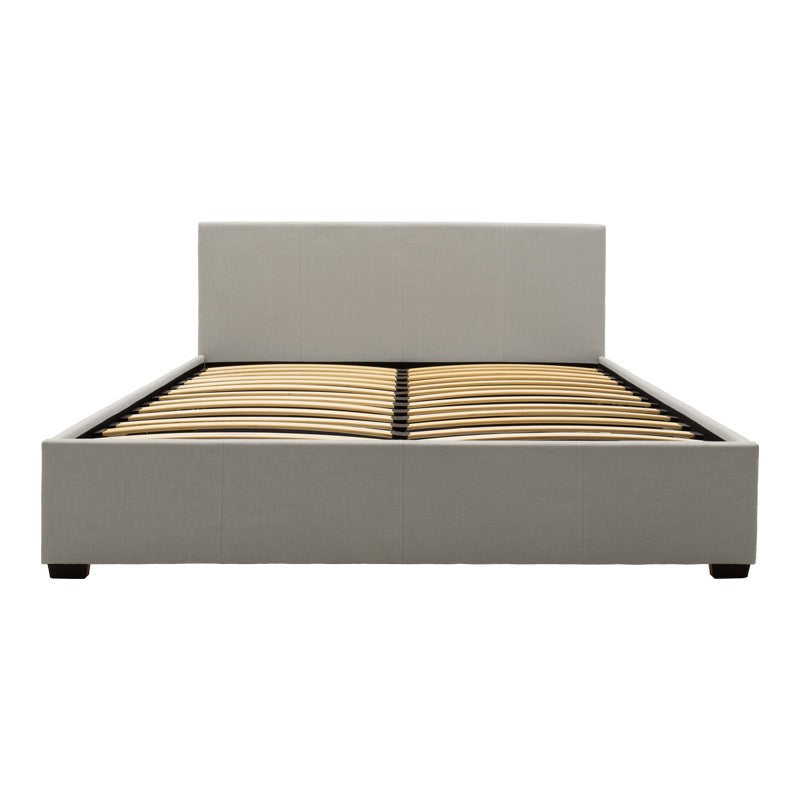 Двойно легло Norse с място за съхранение в сив плат 160x200см