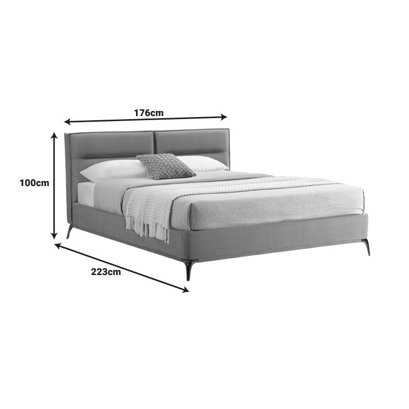 Двойно легло Ikina кадифе в цвят петрол 160x200см