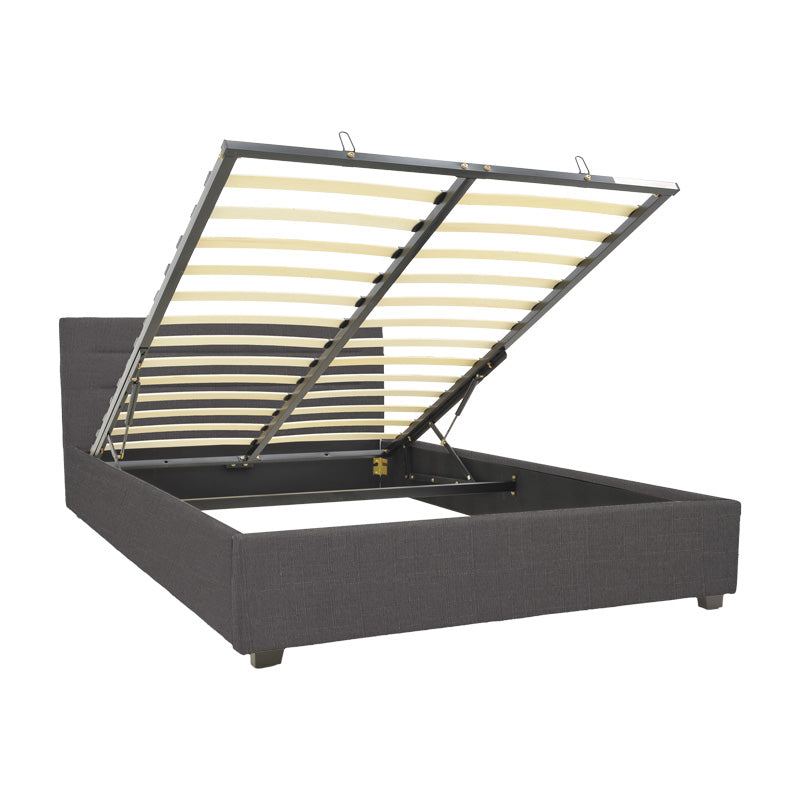 Легло Molito от дамаска в тъмно сив цвят с място за съхранение 160x200см