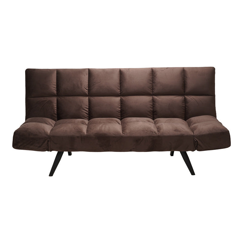 Диван - легло 3-местен Freddo кадифе кафяв 181x81x86см